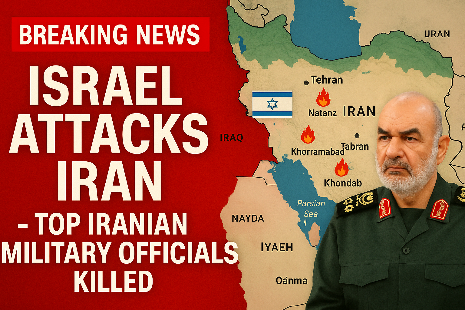 .  🛑 BREAKING NEWS: Israel Launches Devastating Preemptive Strikes on Iran – Top Iranian Military Officials Killed